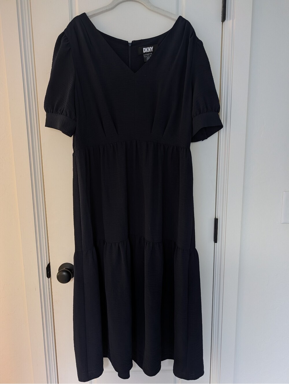 DKNY navy tiered dress